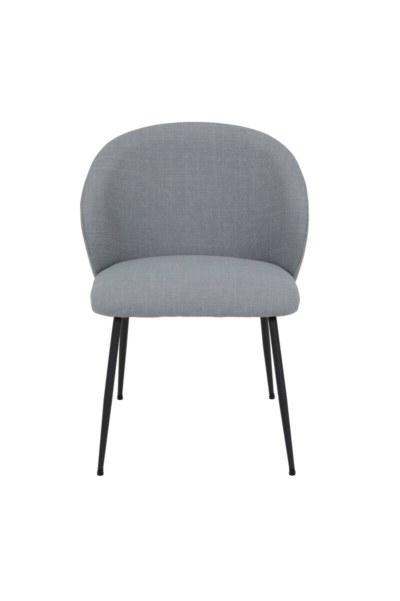 Stuhl Graz grau schwarz Microfaser Metall