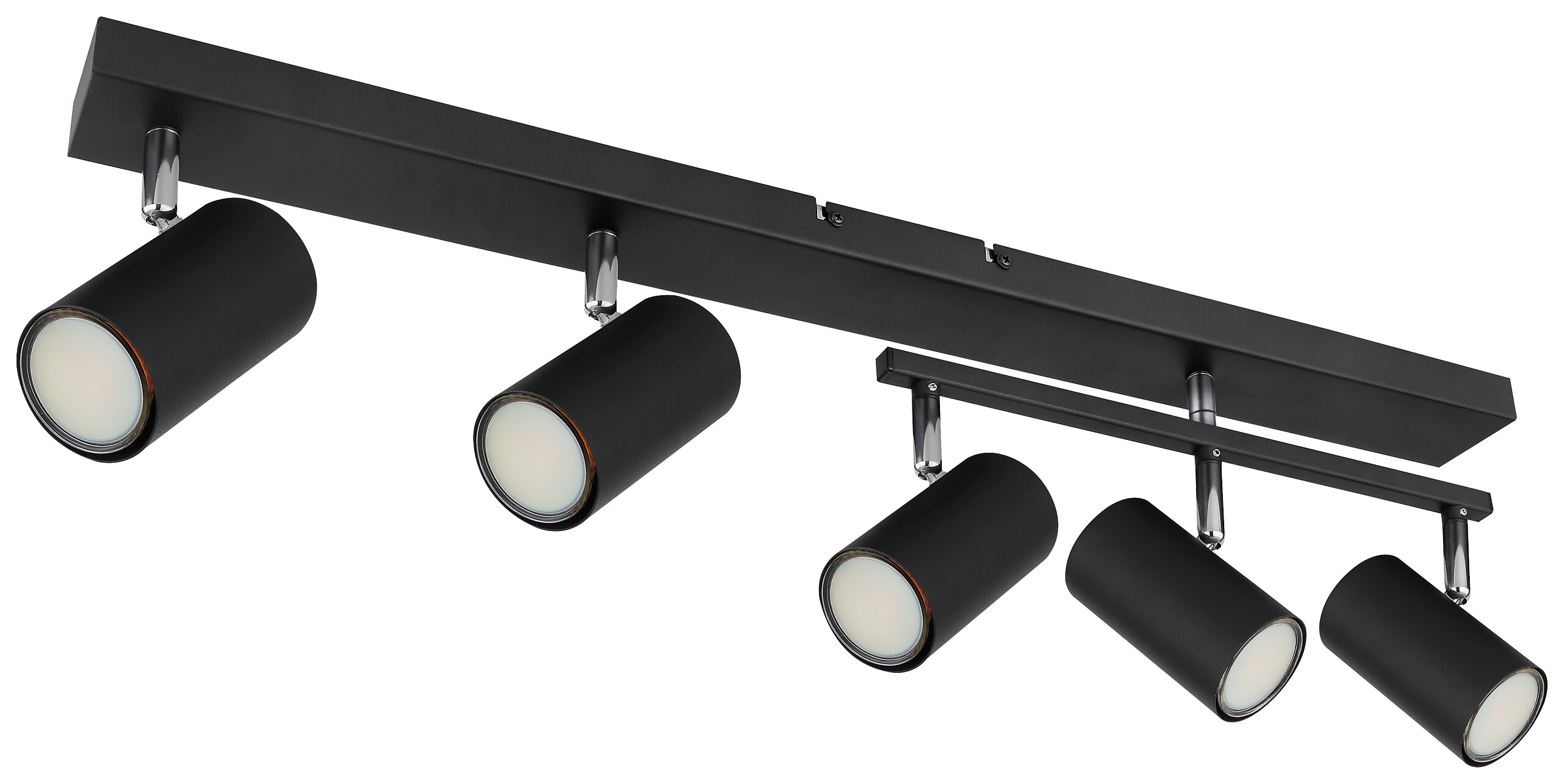 GLOBO Strahler 57911-5B Robby schwarz Metall B/H/L: ca. 35x17x70 cm GU10 5 Brennstellen