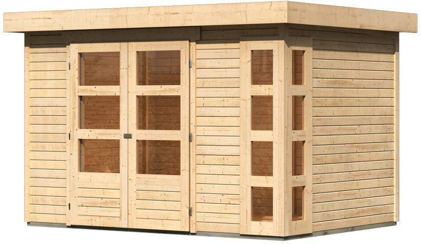 Karibu Gartenhaus Felipo 2 natur B/H/T: ca. 302x217x211 cm