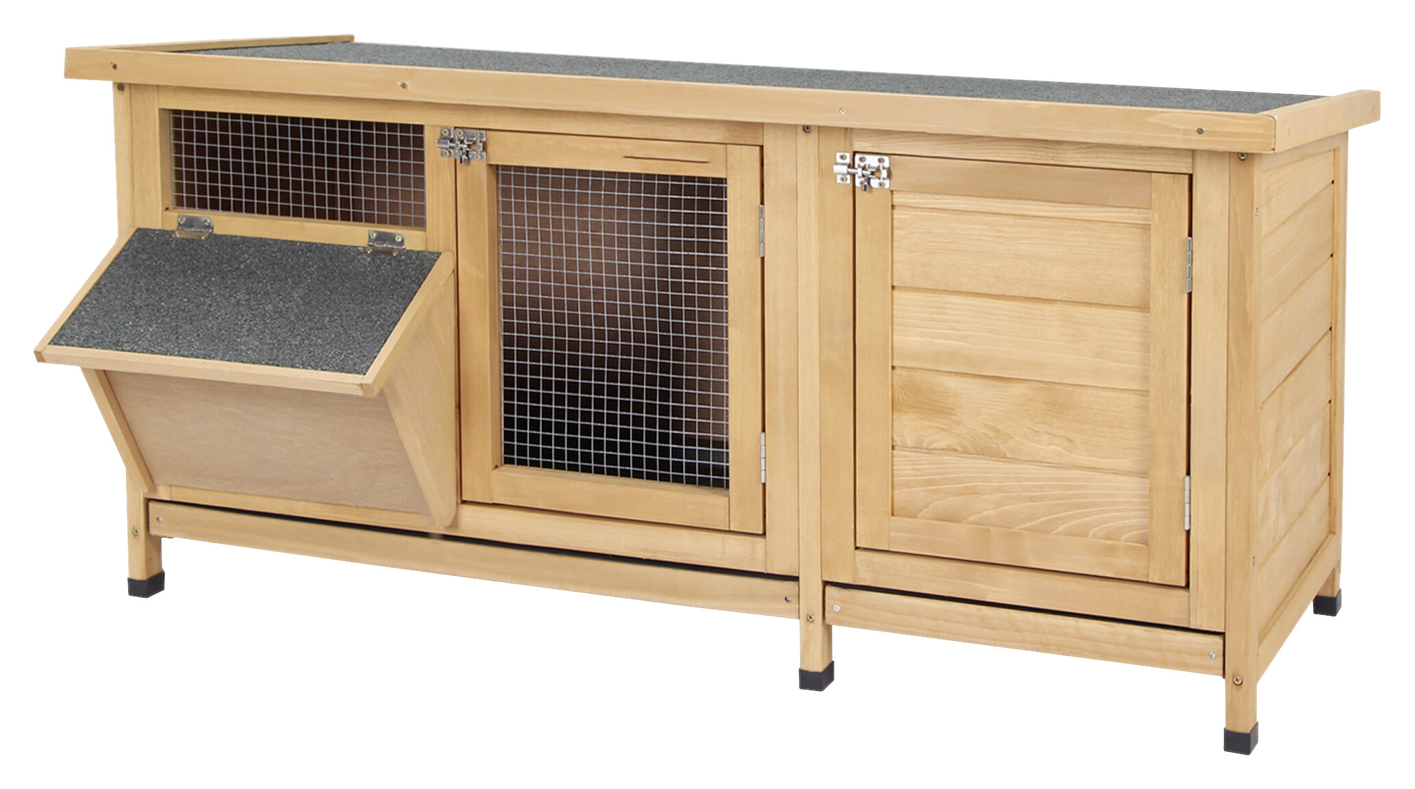 PawHut Kleintierstall natur Holz B/H/L: ca. 50x54x112 cm