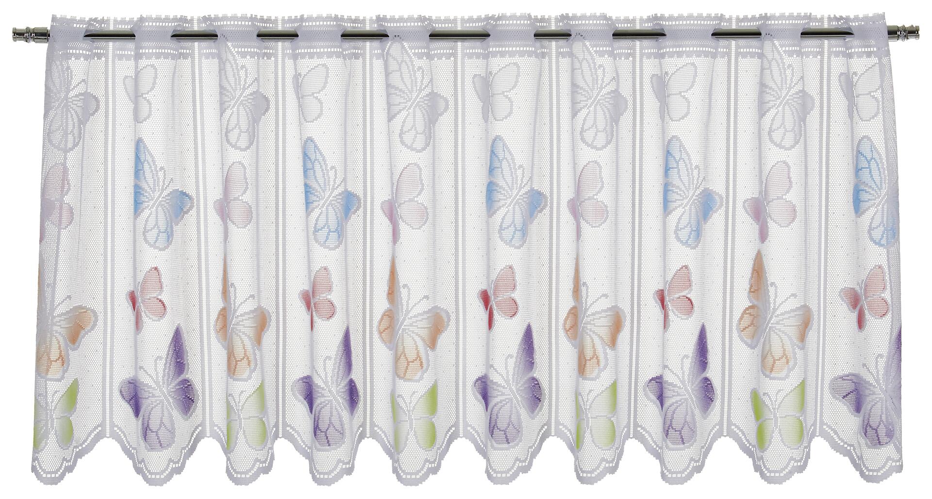 POCOline Scheibengardine Schmetterling bunt B/L: ca. 145x45 cm