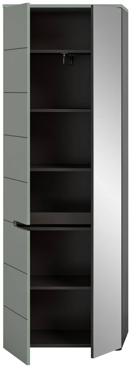 Garderobenschrank Canu grün basaltgrau Nachbildung B/H/T: ca. 190x65x37 cm