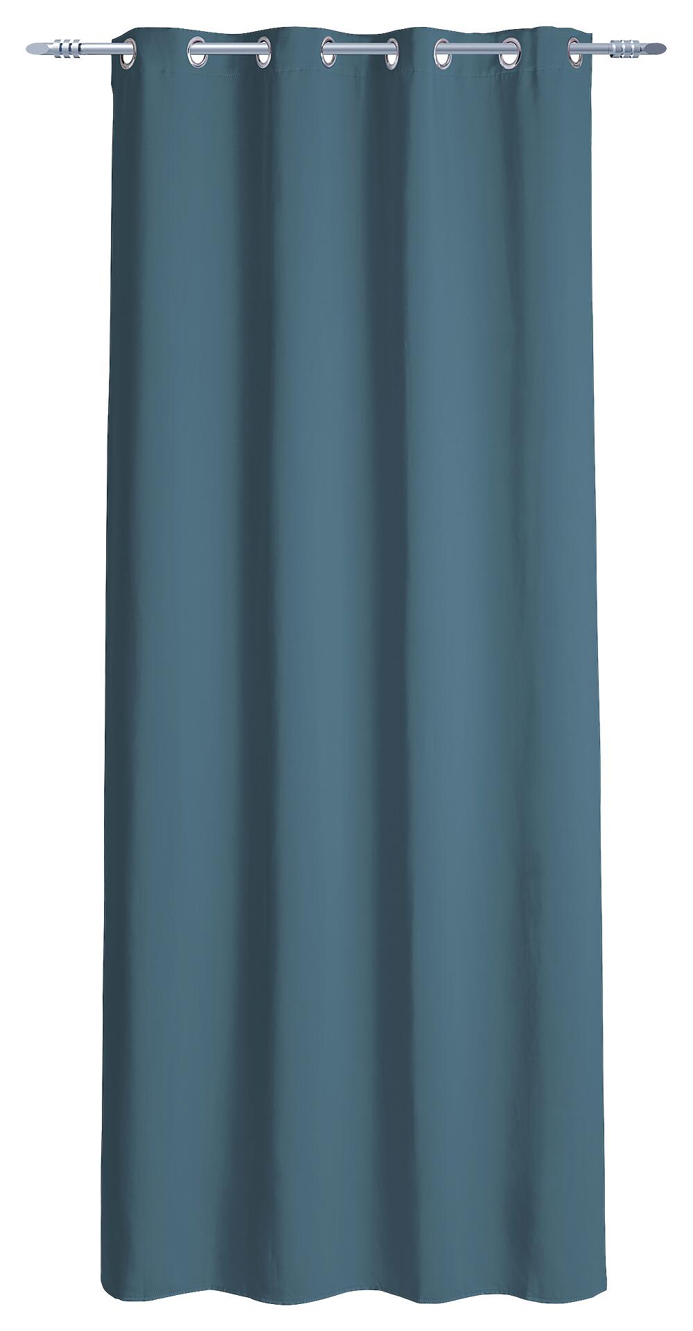 Ösenvorhang Verona blau B/L: ca. 140x245 cm