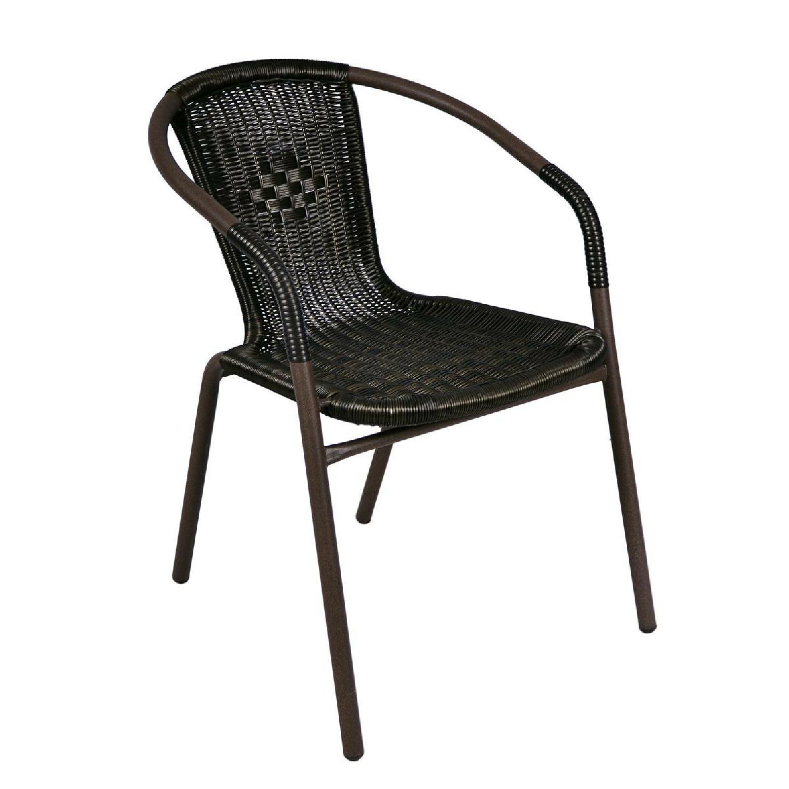 VCM Gartensitzgruppe braun Polyrattan B/H: ca. 53x73 cm