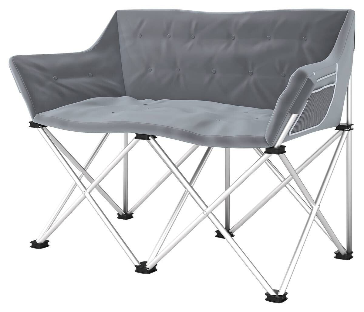 Outsunny Campingstuhl grau Metall B/H/L: ca. 57x95x120 cm