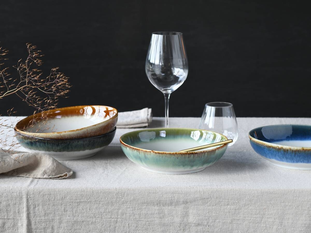 CreaTable Müslischalenset Cascade Bowls Mix Poke bunt Steinzeug