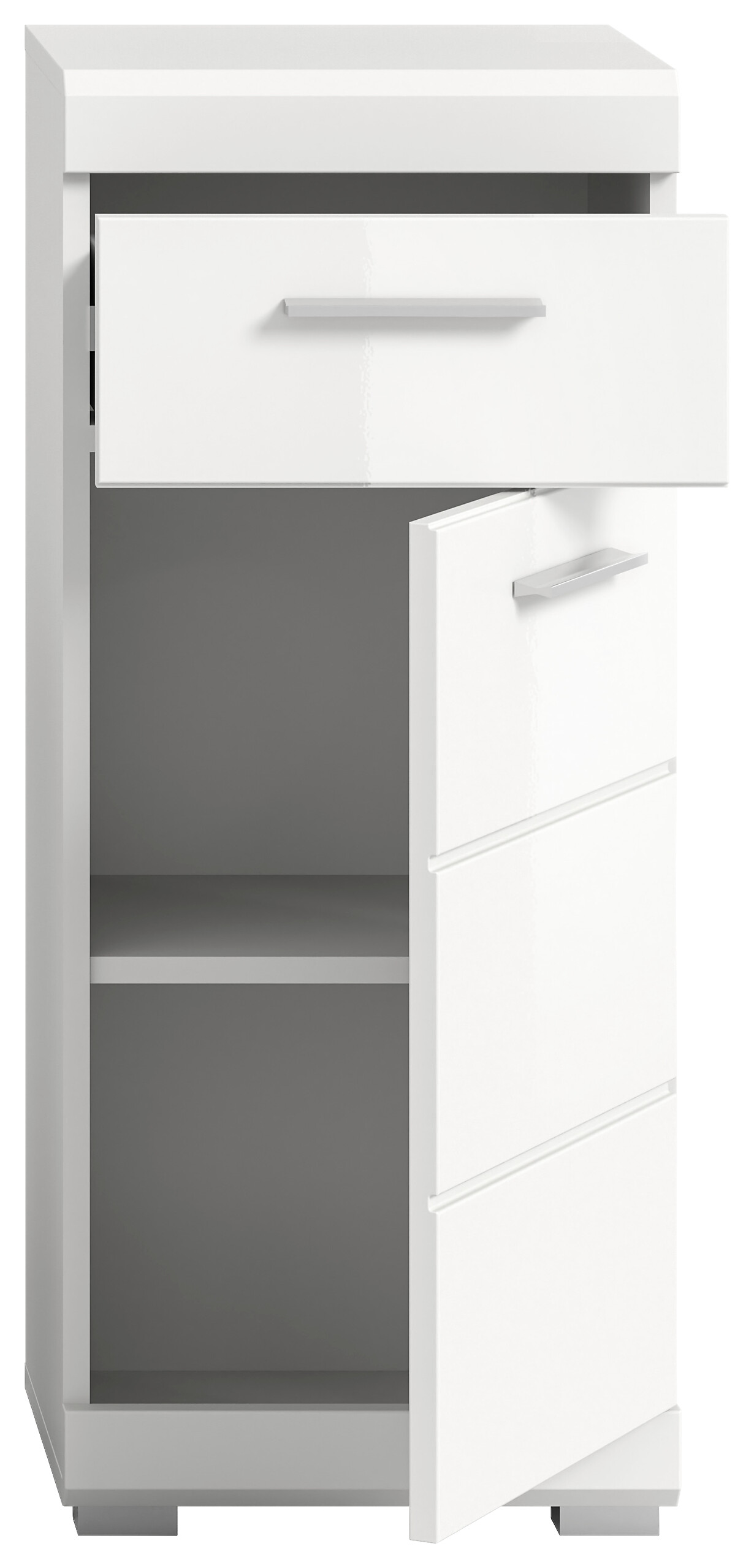 Schrank Scout weiß weiß Hochglanz B/H/T: ca. 37x88x31 cm