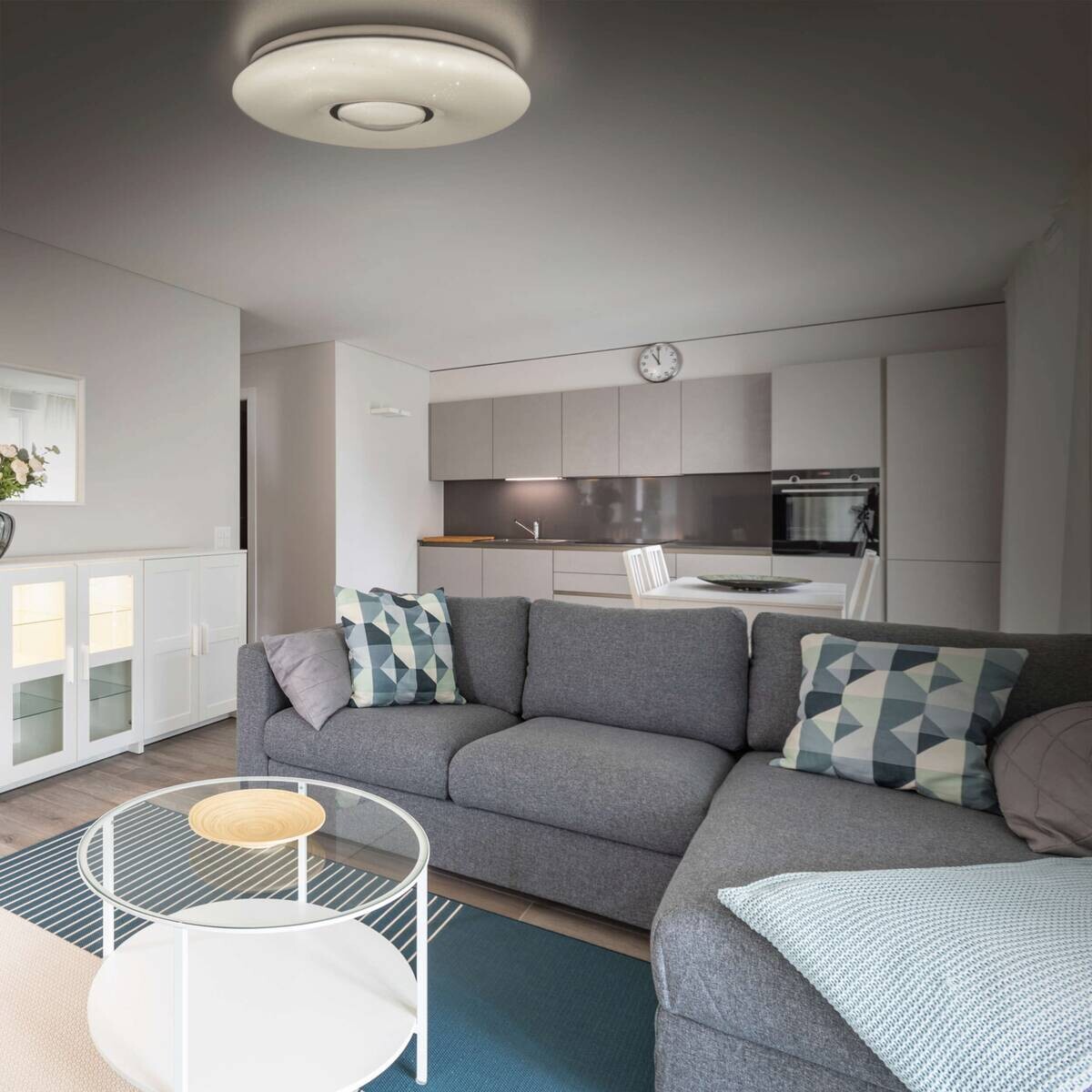 Näve Leuchten Deckenleuchte 1374226 weiß Kunststoff Metall B/H/T: ca. 50x7,5x50 cm null 1 Brennstellen