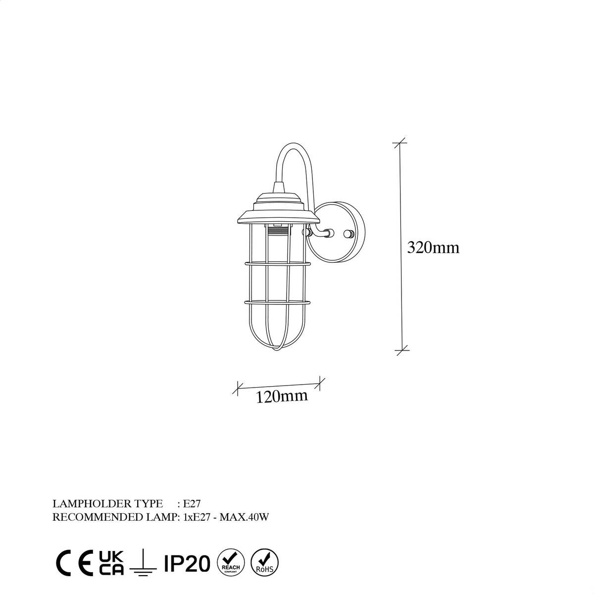 Opviq Wandleuchte gold Metall B/H/L: ca. 25x32x12 cm E27 1 Brennstellen
