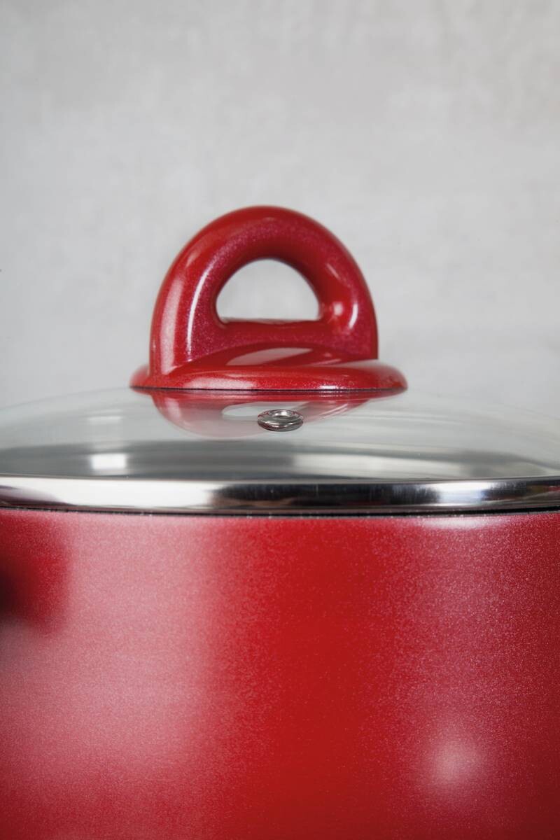 TOGNANA Topfset rot Aluminium 8 tlg.