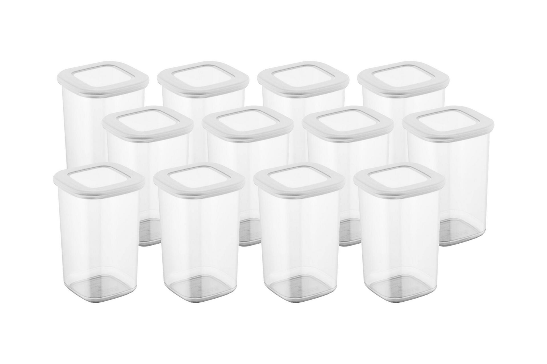 HermiaConcept Vorratsdosenset 12-tlg. weiß B/H/T/L/D: ca. 10x16,5x10x10x10 cm