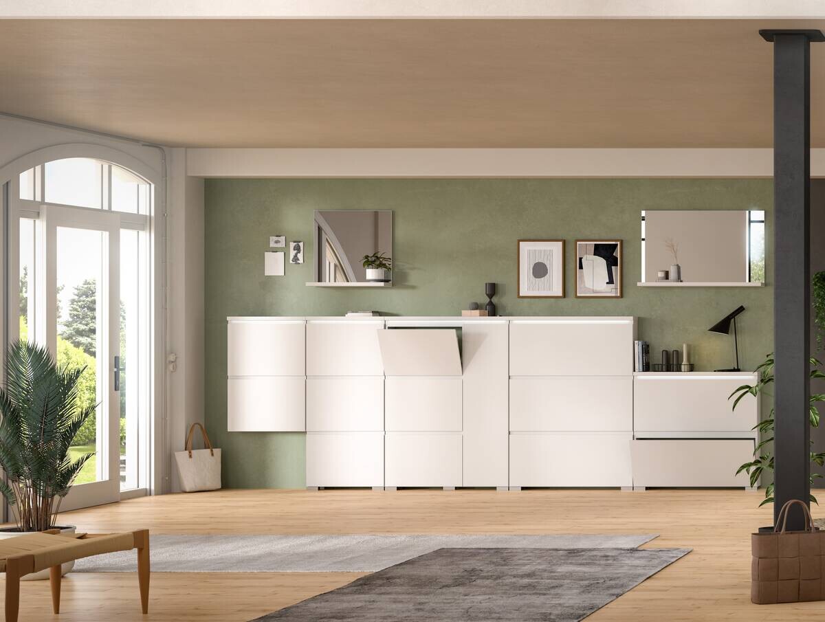 Schuhschrank Shoelove weiß B/H/T: ca. 60x130x18 cm