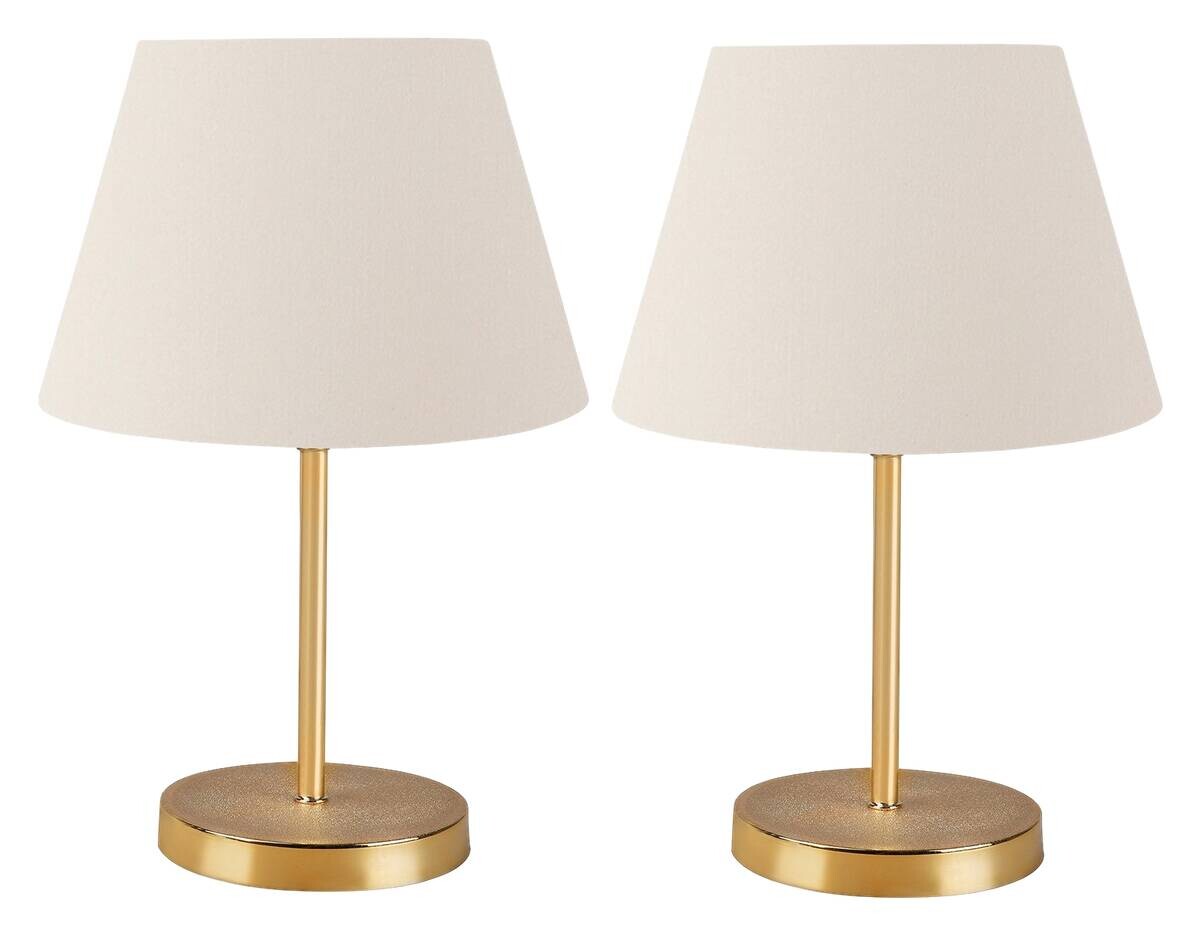 Opviq Tischleuchte 2er Set AYD-2339 creme Metall B/H/T/L/D: ca. 22x37x22x22x22 cm E27 1 Brennstellen