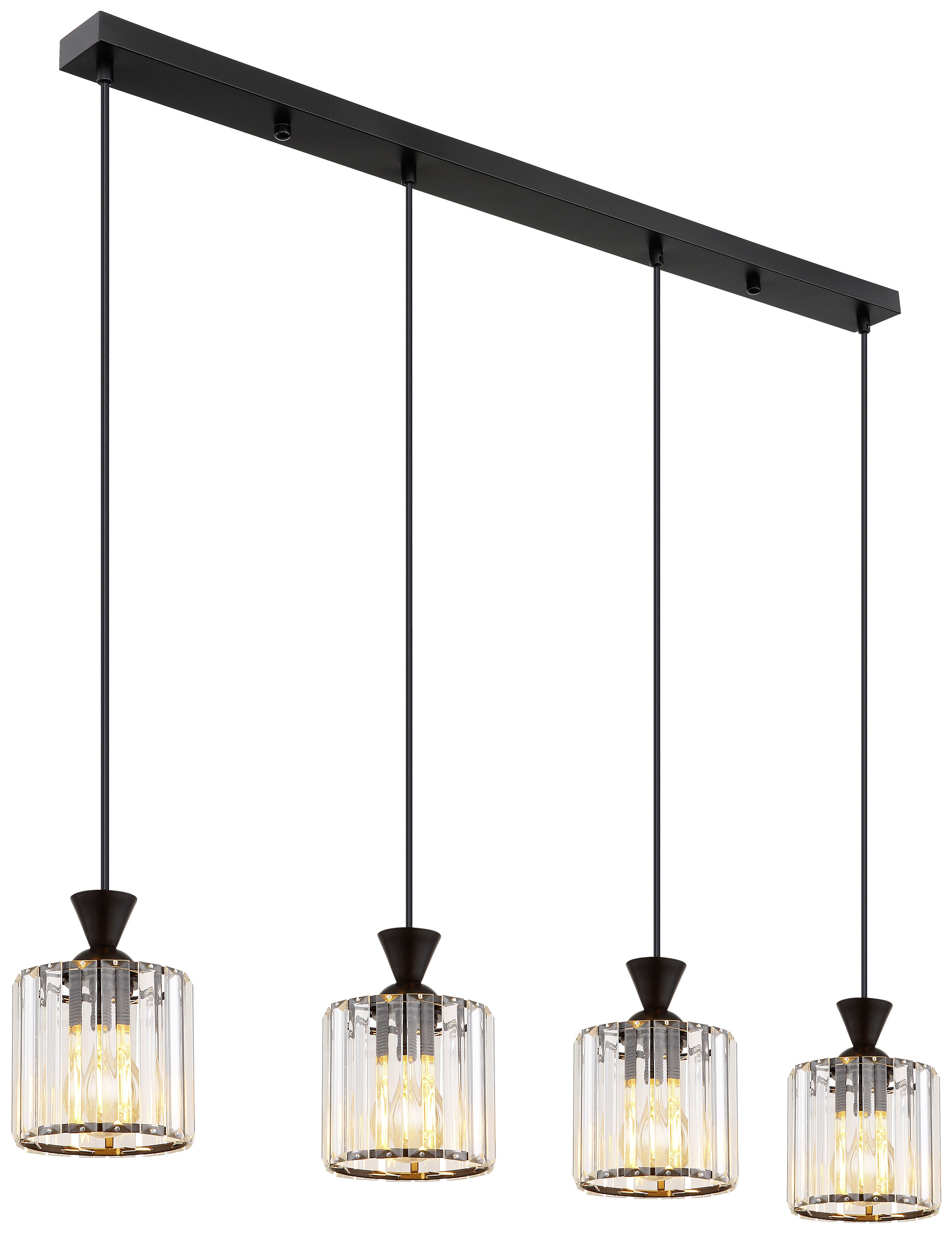 GLOBO Pendelleuchte Jordana Metall Acryl B/H/L: ca. 13x120x86 cm null 3 Brennstellen