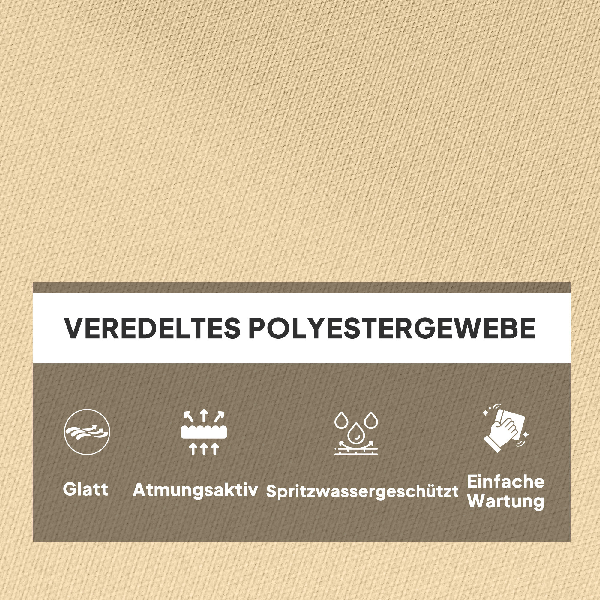 Outsunny Sitzkissen beige Schaumstoff B/H/L: ca. 100x8x120 cm