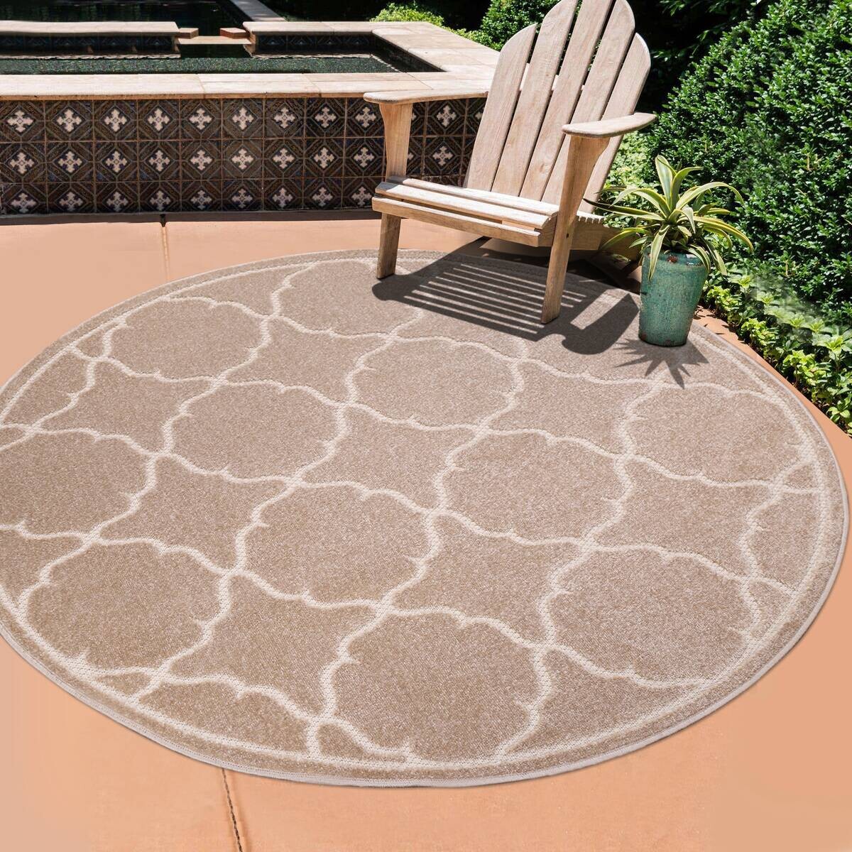 Sanat Outdoorteppich BERLIN beige B/L: ca. 200x200 cm