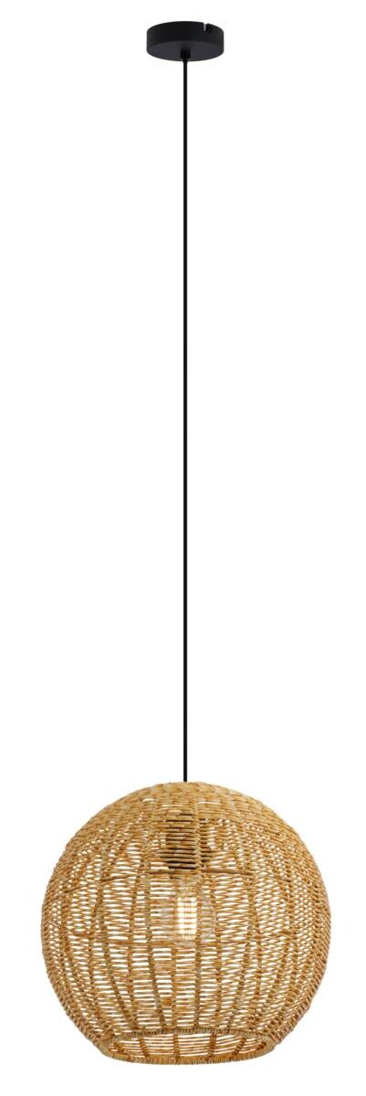 Pendelleuchte Michaela schwarz Metall Kunststoff H/D: ca. 120x31 cm E27 1 Brennstellen