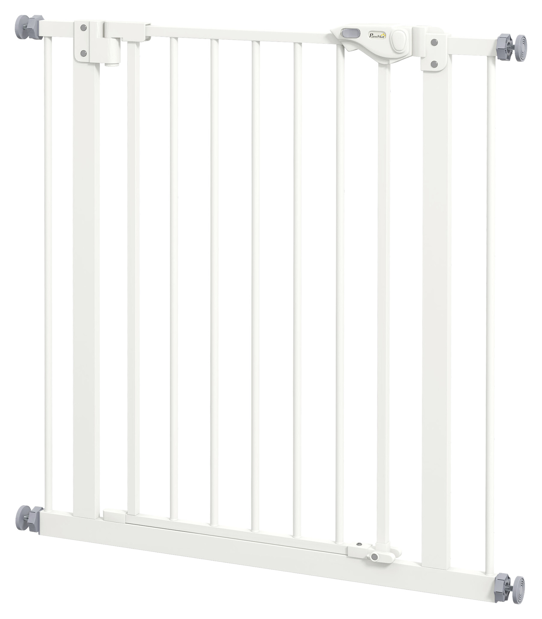 PawHut Türschutzgitter weiß Kunststoff B/H/L: ca. 2x77x80 cm