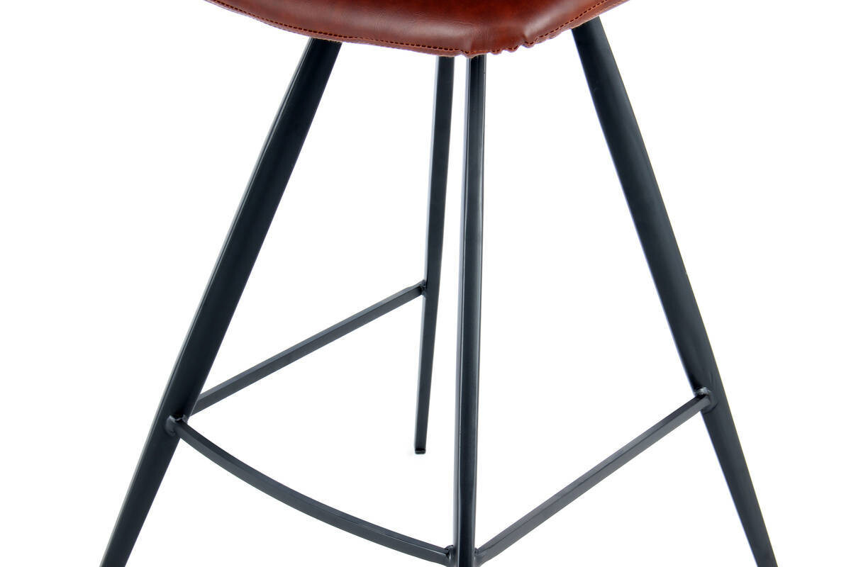 Barhocker Samantha 300 2er dunkelbraun Kunstleder B/H/T: ca. 47,5x102x56,5 cm