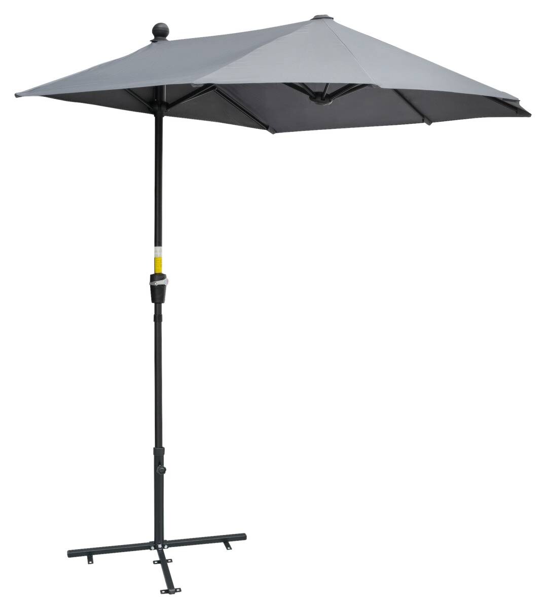Outsunny Sonnenschirm dunkelgrau Stahl B/H/L: ca. 200x240x190 cm