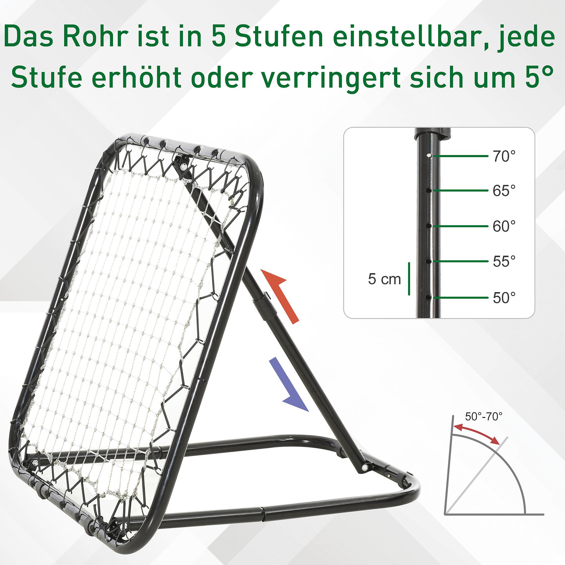 HOMCOM Rebounder schwarz B/H/T: ca. 84x84x11 cm
