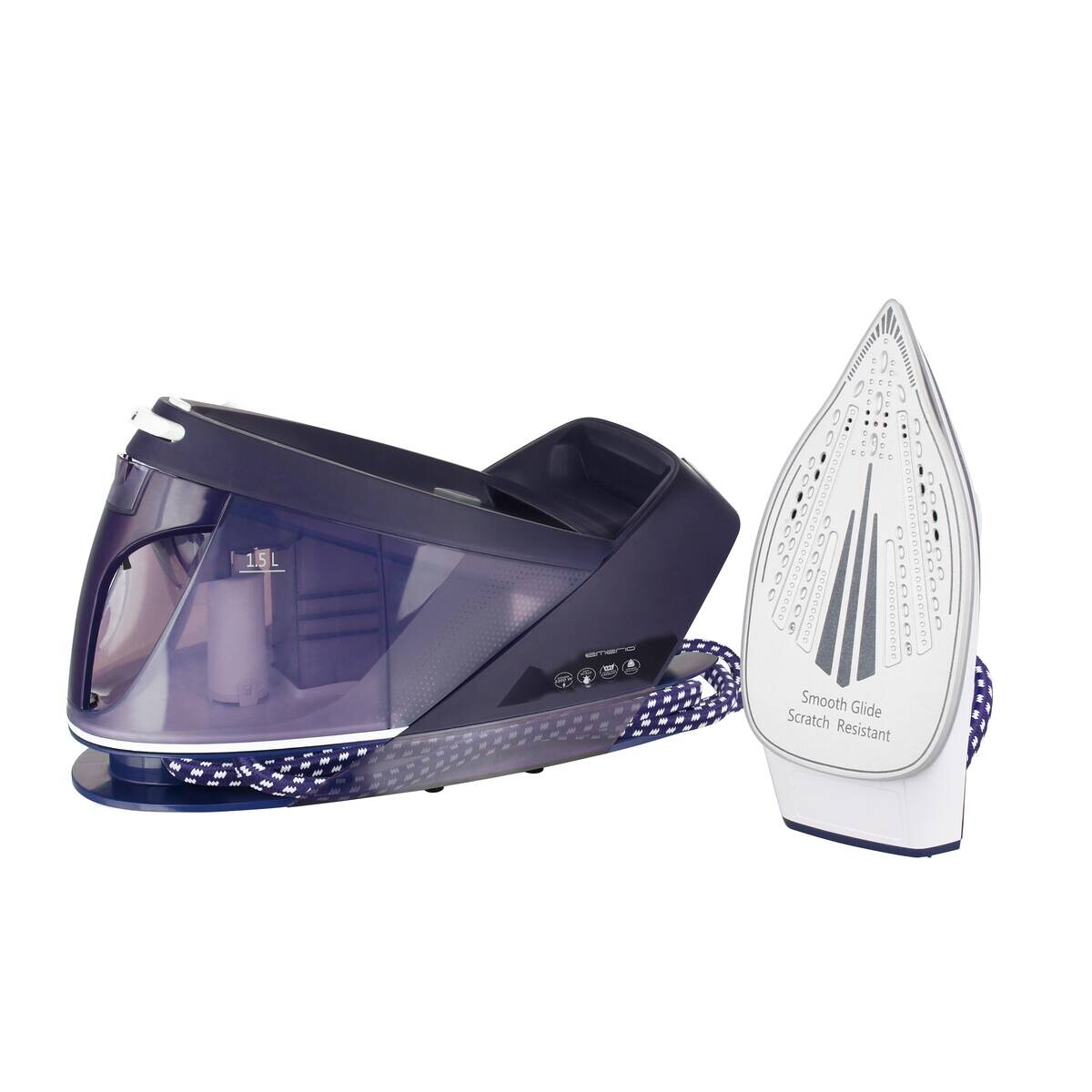 Emerio Dampfbügelstation SG-123562 violett B/H/L: ca. 19x25,4x38,2 cm