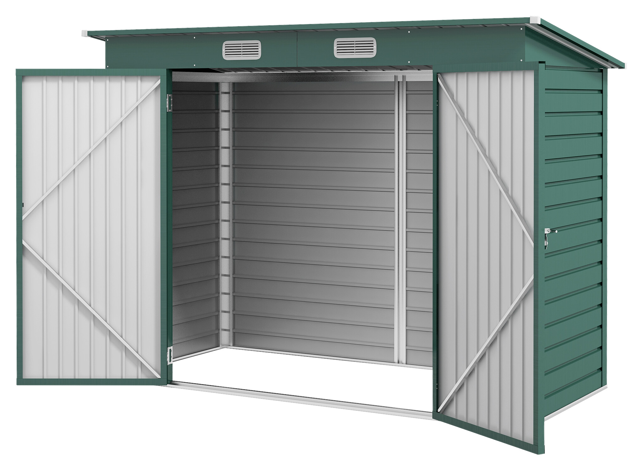 Outsunny Gerätehaus grün B/H/L: ca. 121x183x249 cm