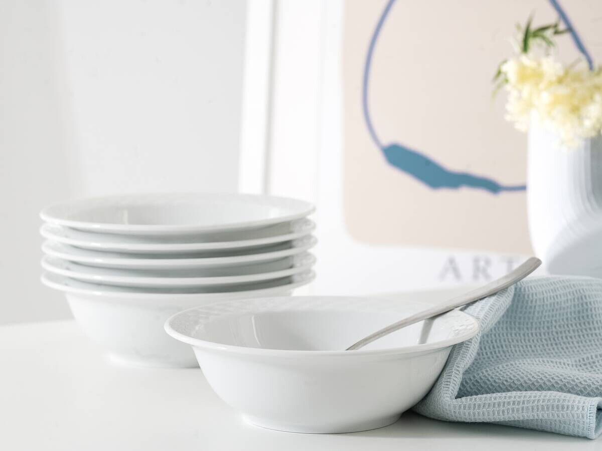 CreaTable Müslischale Polo weiß Porzellan 6 tlg.