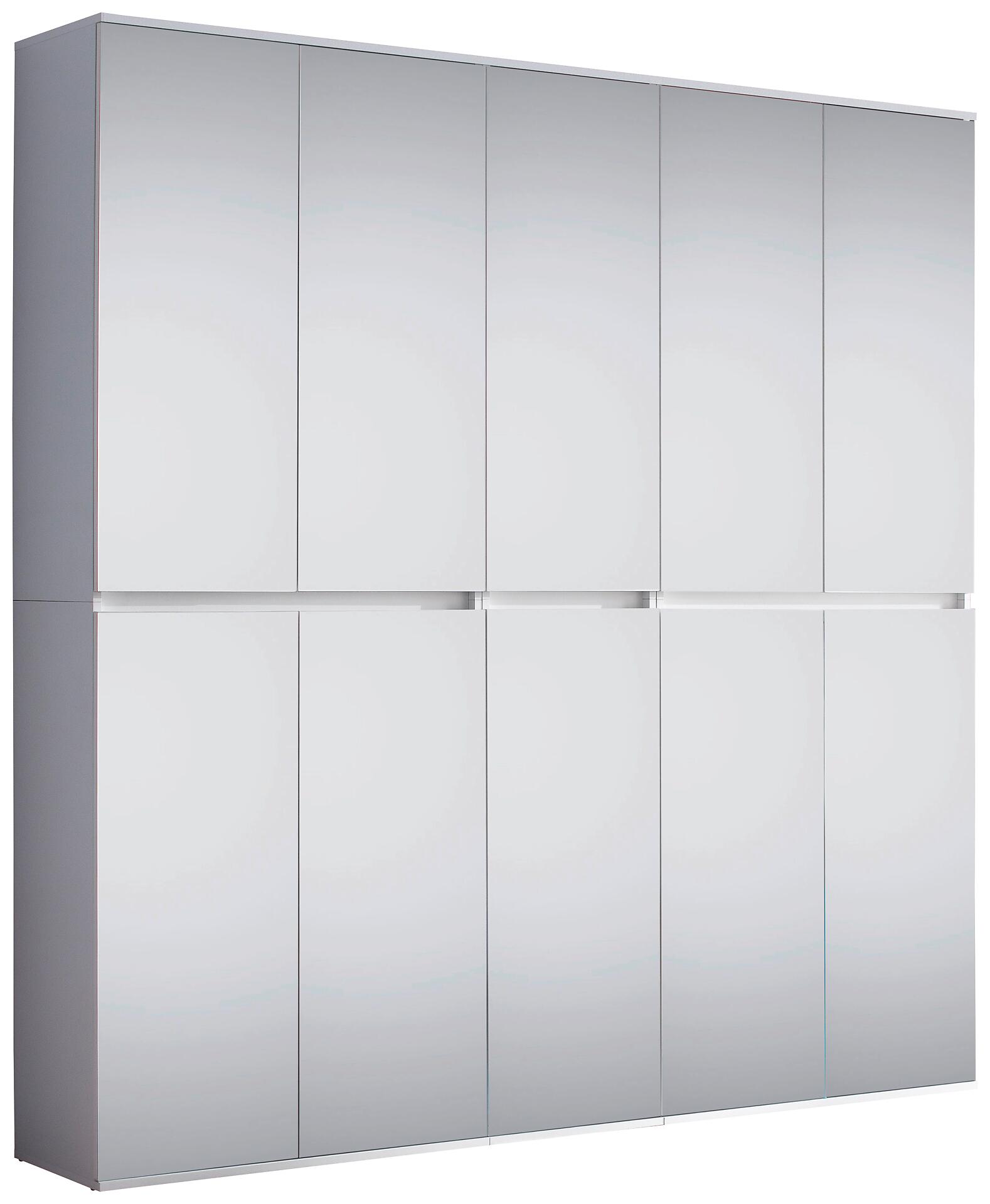 Garderobenschrank Mirror weiß B/H/T: ca. 185x191x34 cm