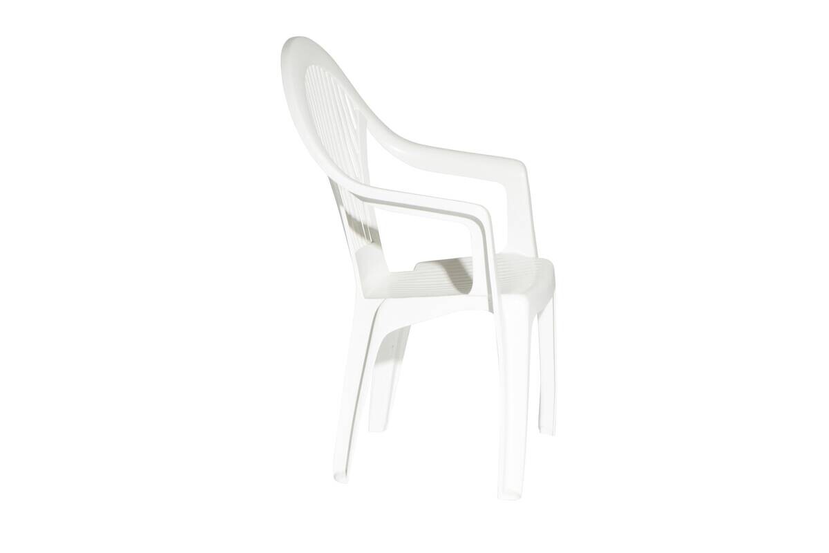 ProGarden Stapelsessel Vega weiß Kunststoff B/H/L: ca. 54x93x57 cm