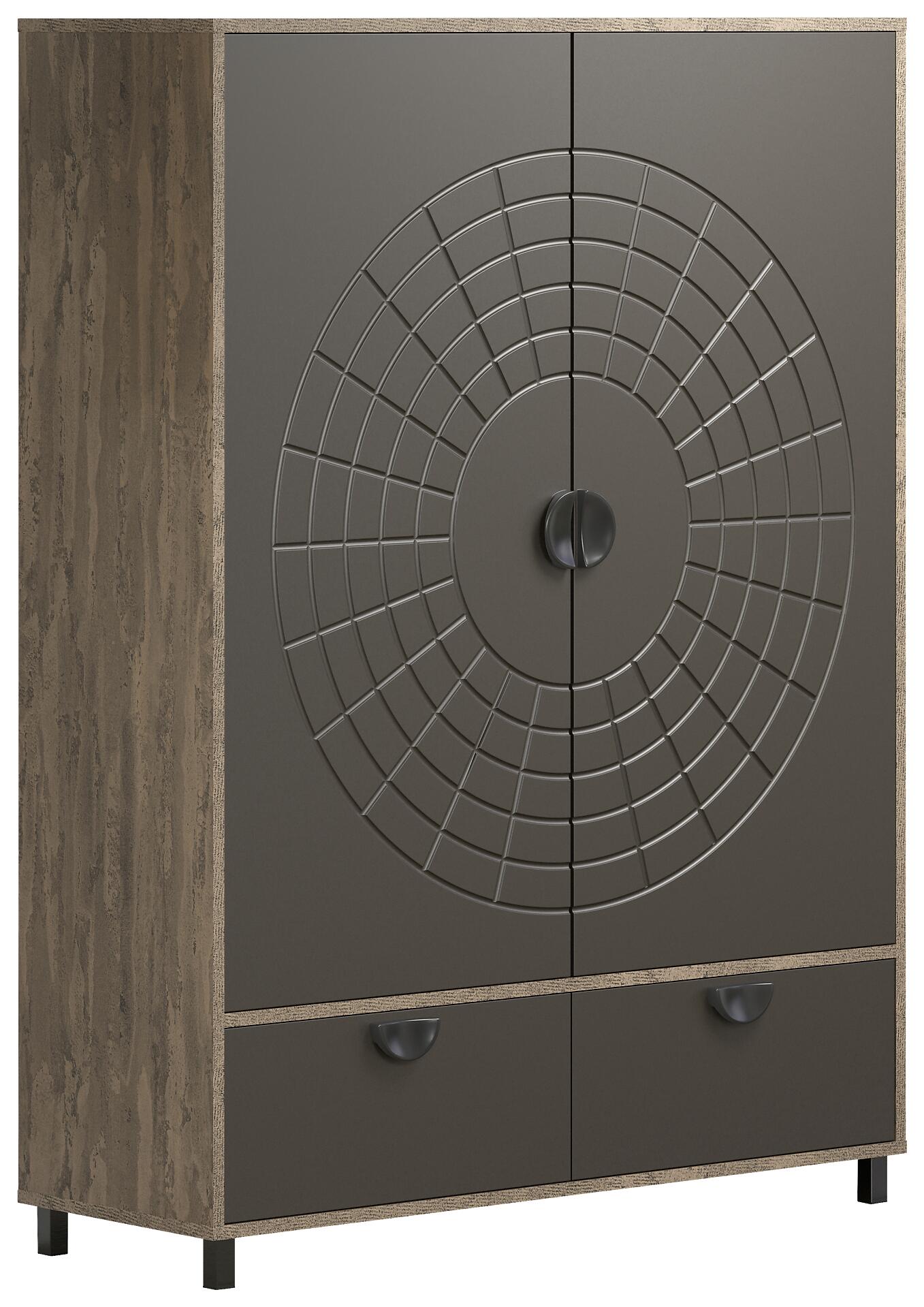 Highboard Fusion Eiche dunkel Nachbildung bronze Optik B/H/T: ca. 120x163x42 cm