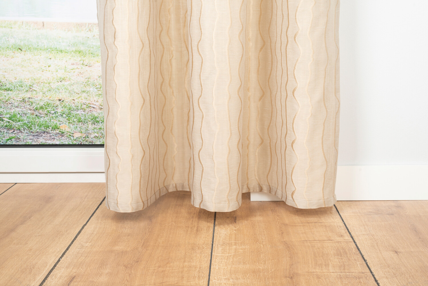 Ösenvorhang STREAM sand B/L: ca. 135x300 cm