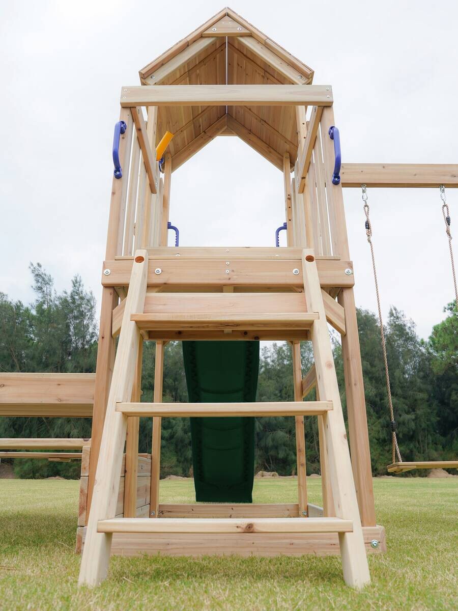 AXI Spielturm Mette grün B/H/L: ca. 366x267x383 cm