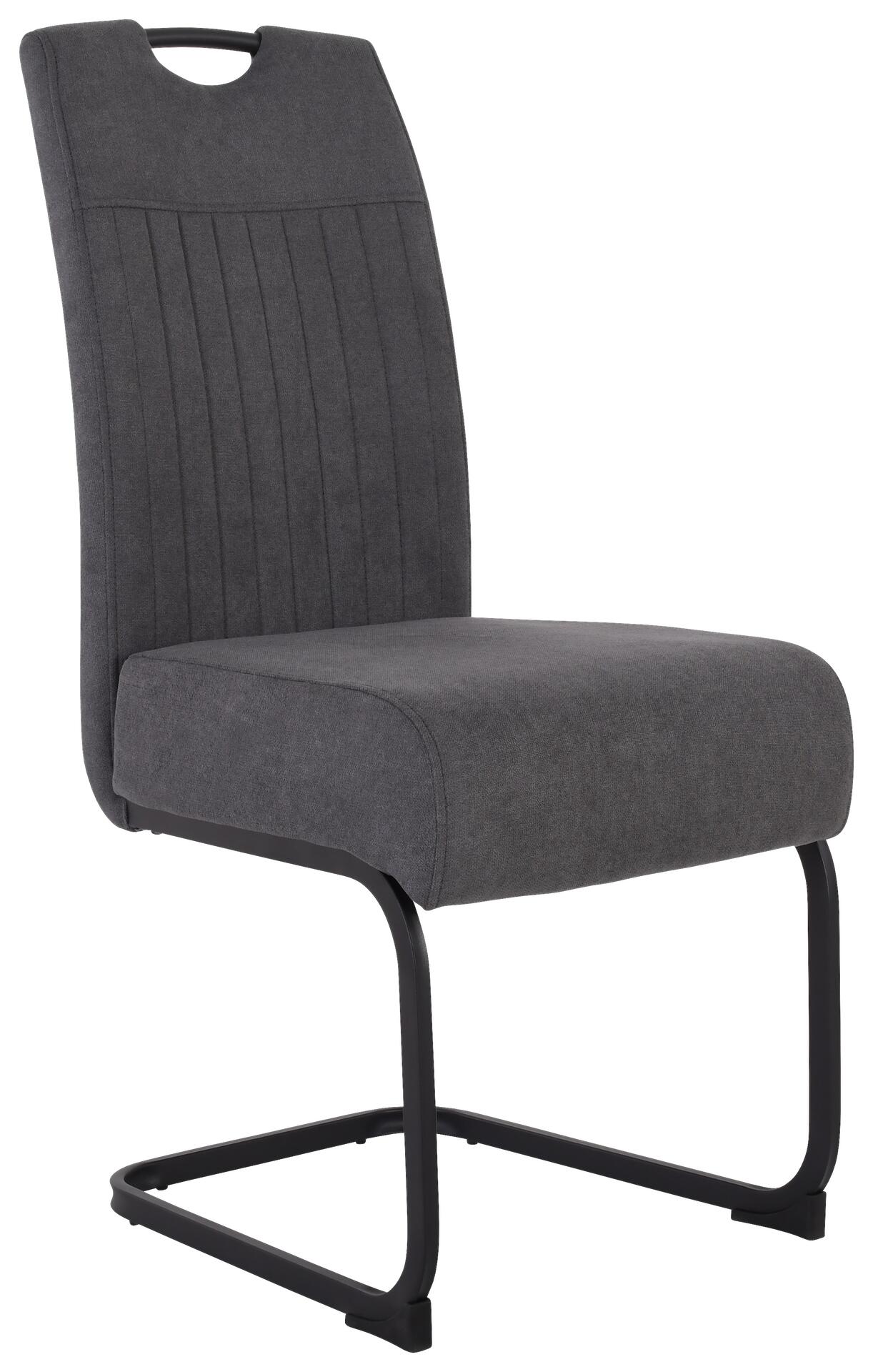 Schwingstuhl Margie dunkelgrau Microfaser B/H/T: ca. 46x104x61 cm