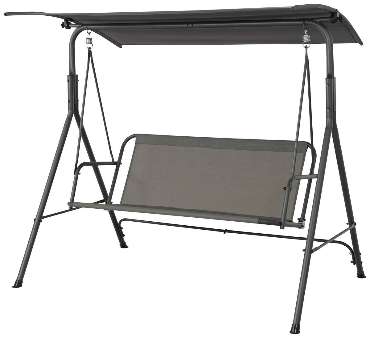 POCOline Hollywoodschaukel dunkelgrau Stahlrohr B/H/L: ca. 110x153x170 cm