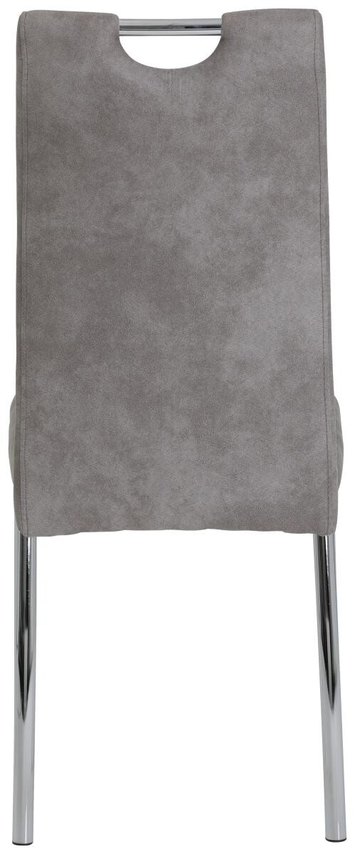 Stuhl Susi 2er Set grau Vintage Microfaser B/H/T: ca. 44x98x61 cm