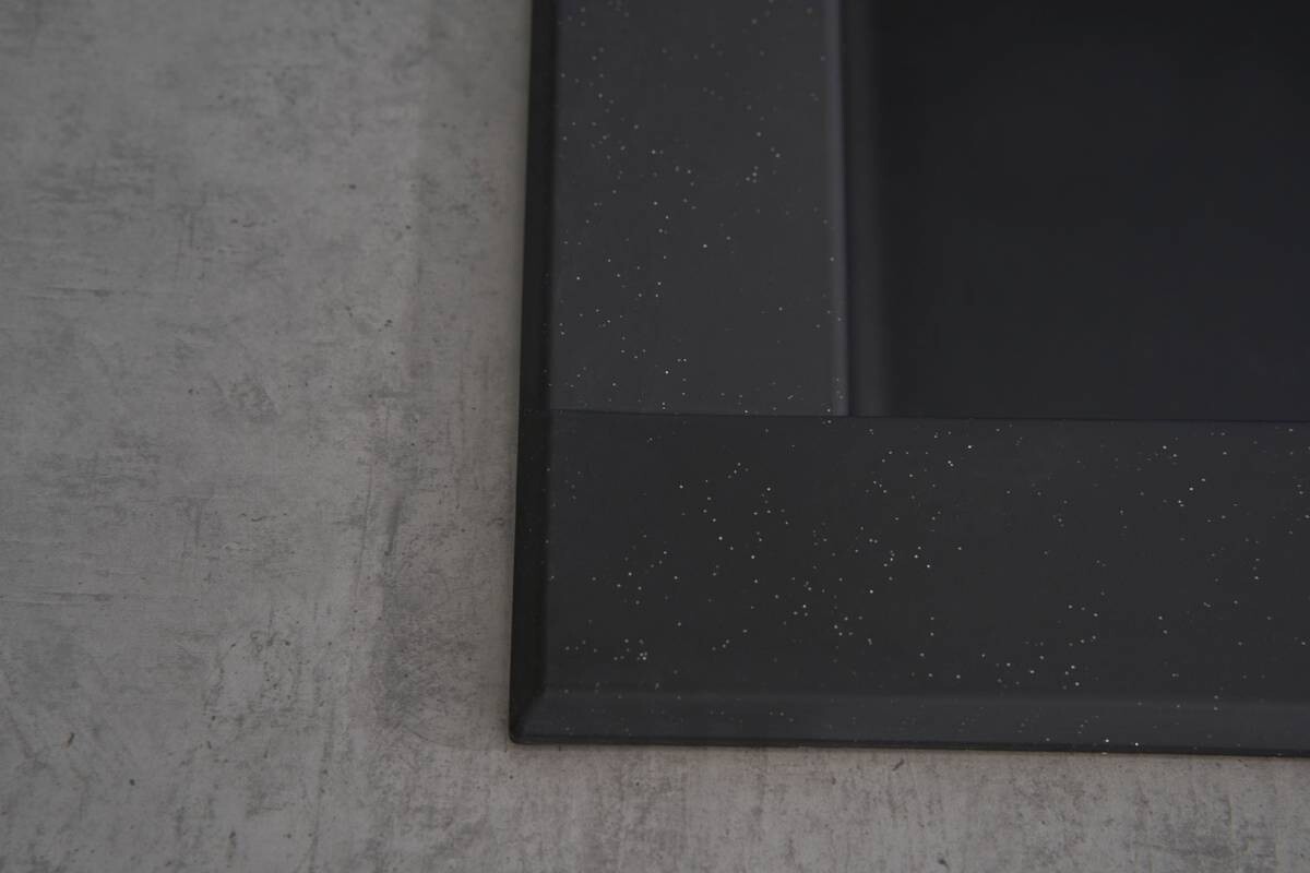 Respekta Einbauspüle Ohio 66 x 50 S schwarz Mineralite B/H/T: ca. 66x21x50 cm