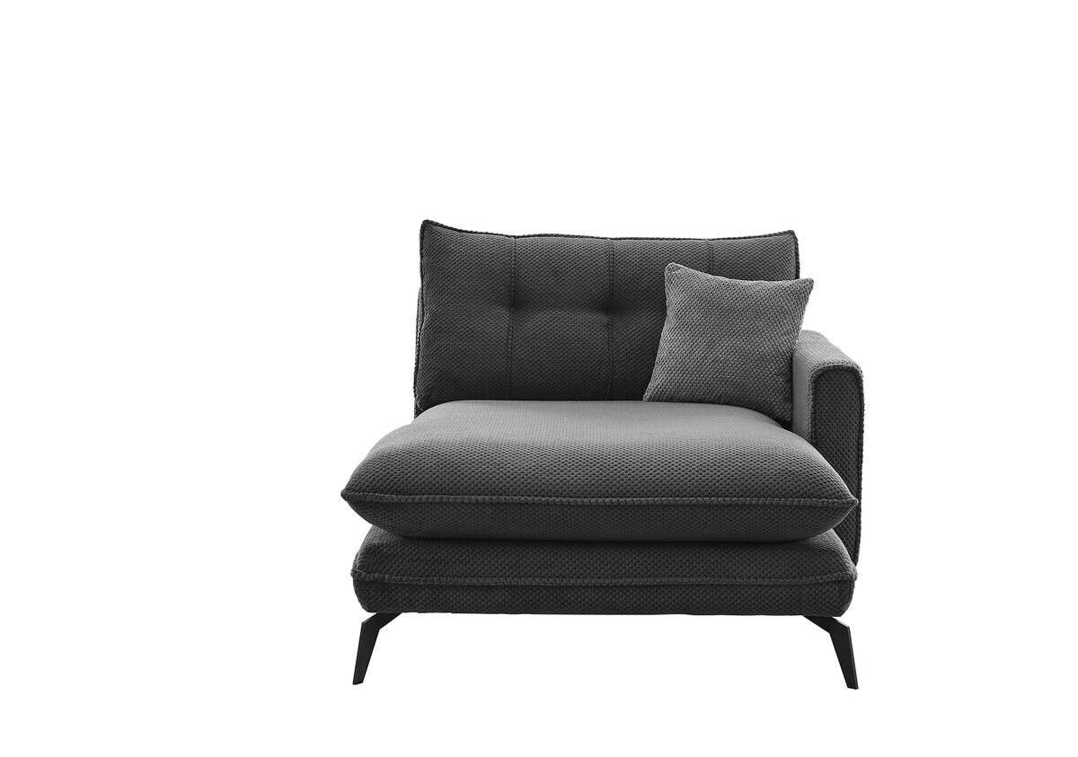 Ecksofa grau Webstoff B/H/T: ca. 288x88x168 cm