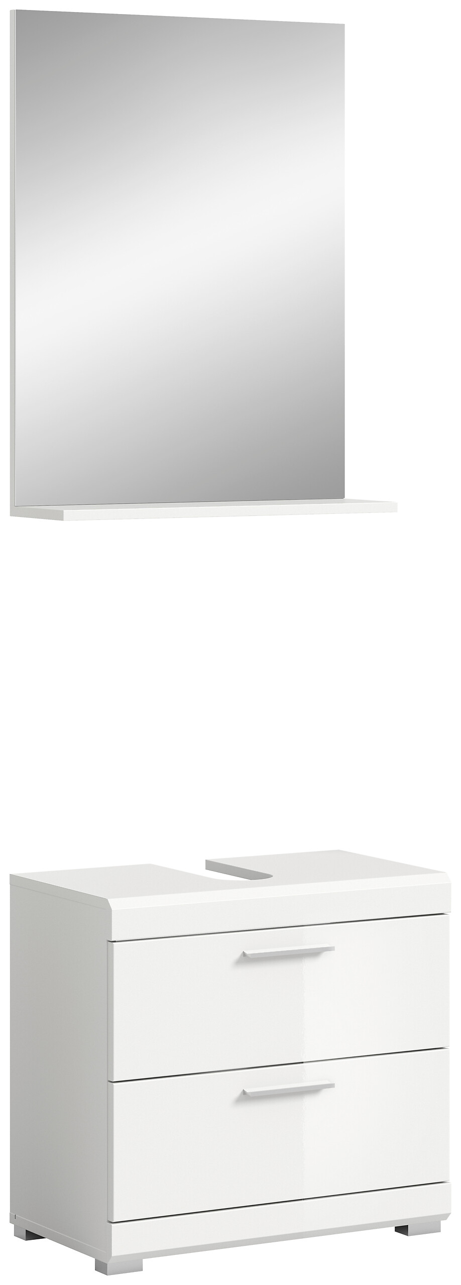 Badezimmer-Set Scout weiß weiß Hochglanz B/H/T: ca. 60x191x37 cm