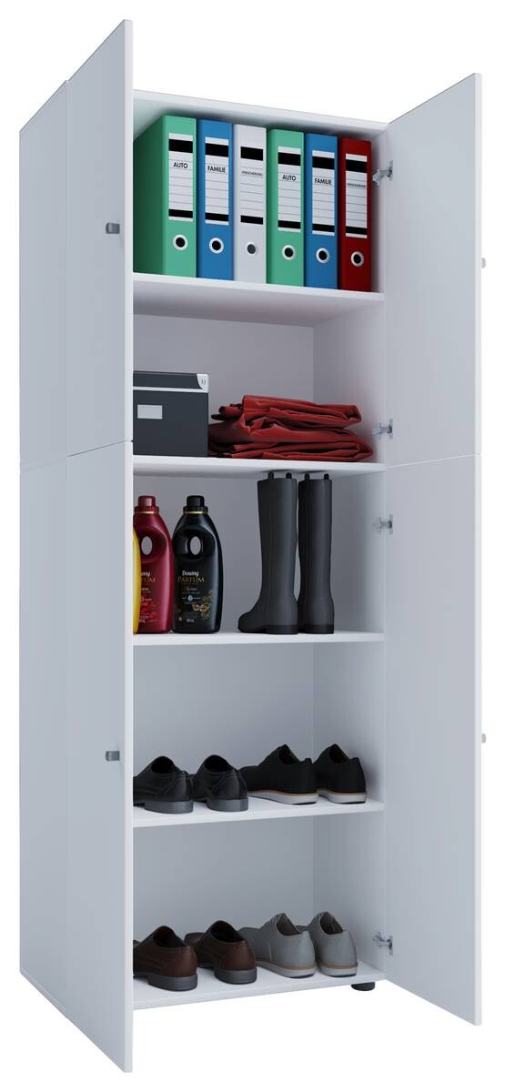 Kleiderschrank Lona weiß B/H/T: ca. 70x182x39 cm