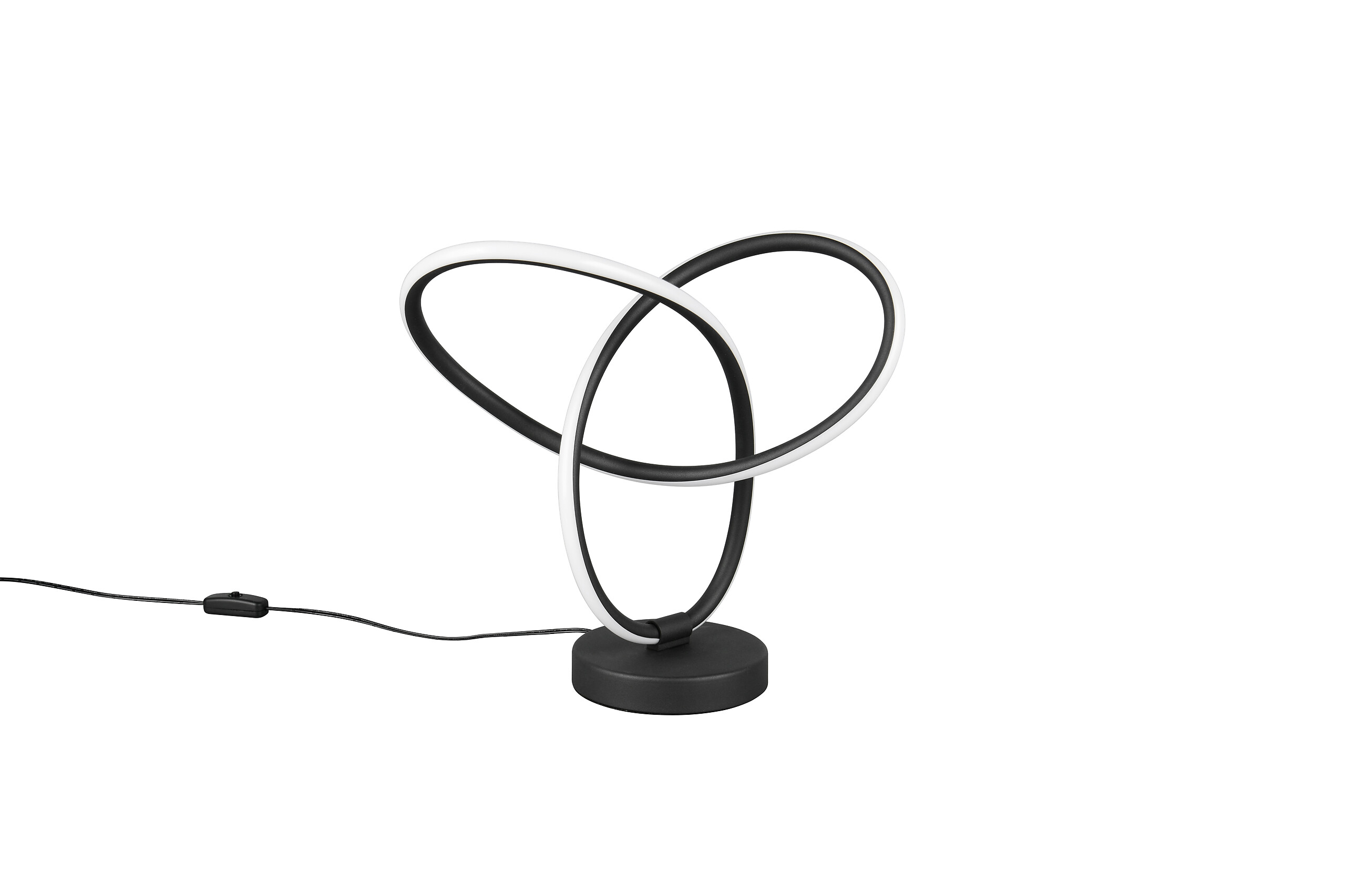 Reality Leuchten LED-Tischleuchte Lando schwarz Metall B/H/L: ca. 28x12x28 cm