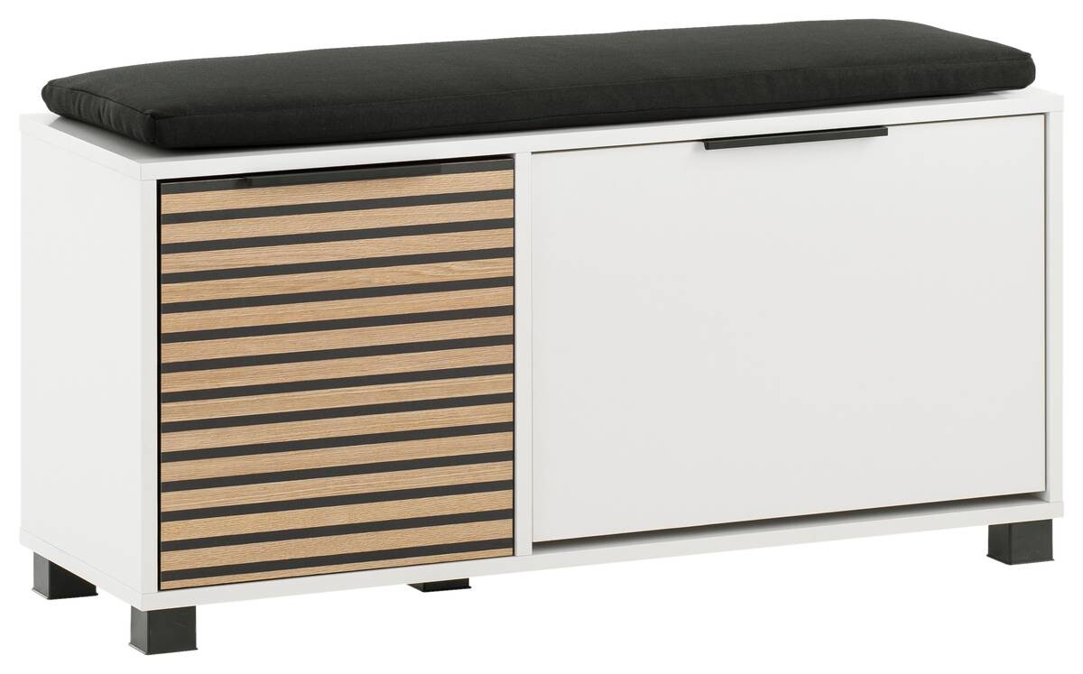 Schuhbank Loft weiß matt B/H/T: ca. 98,4x47,2x33,05 cm