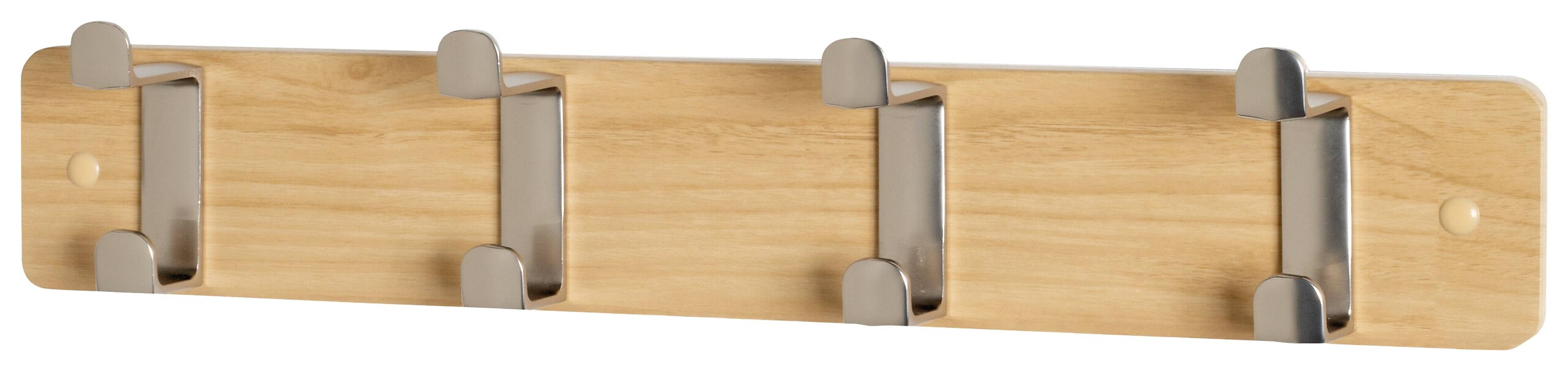 Garderobenleiste Eiche hell Nachbildung Edelstahl Optik B/H/T: ca. 45x7x6 cm