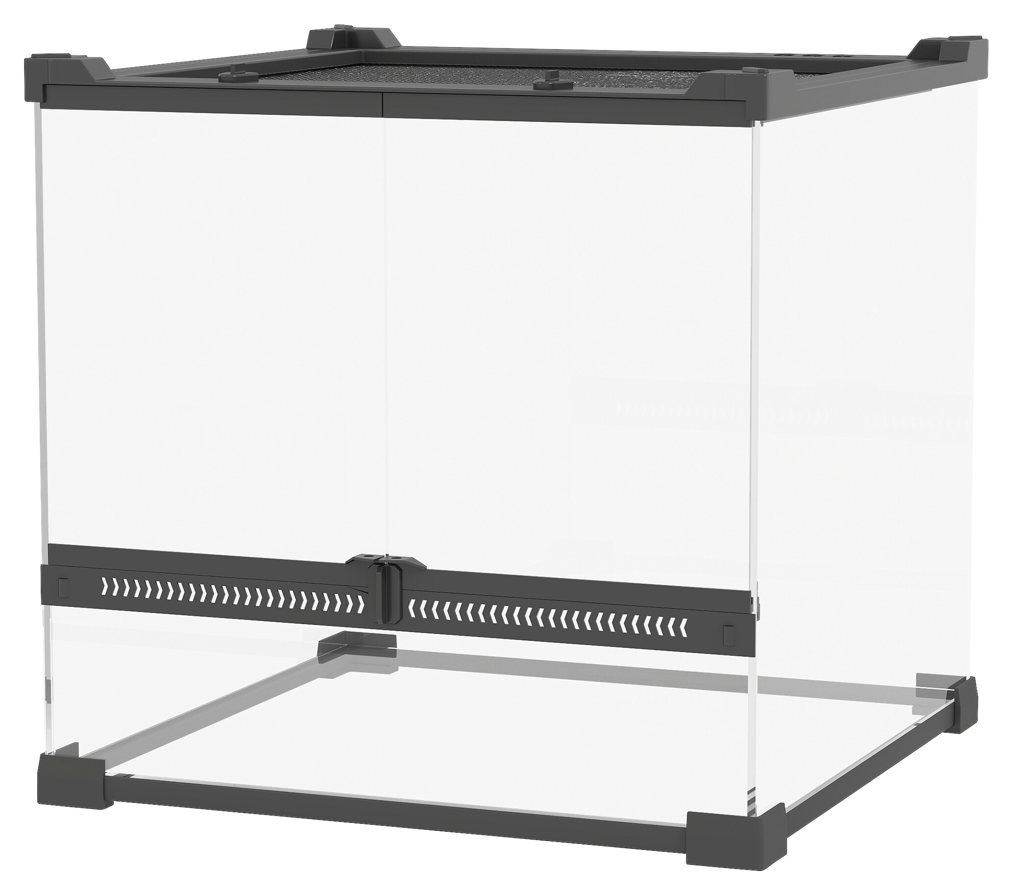 PawHut Terrarium schwarz Stahl B/H/L: ca. 30x30x30 cm