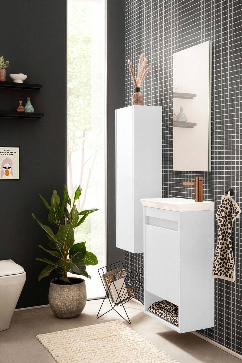 Highboard Avio weiß B/H/T: ca. 30,2x106,1x23,4 cm