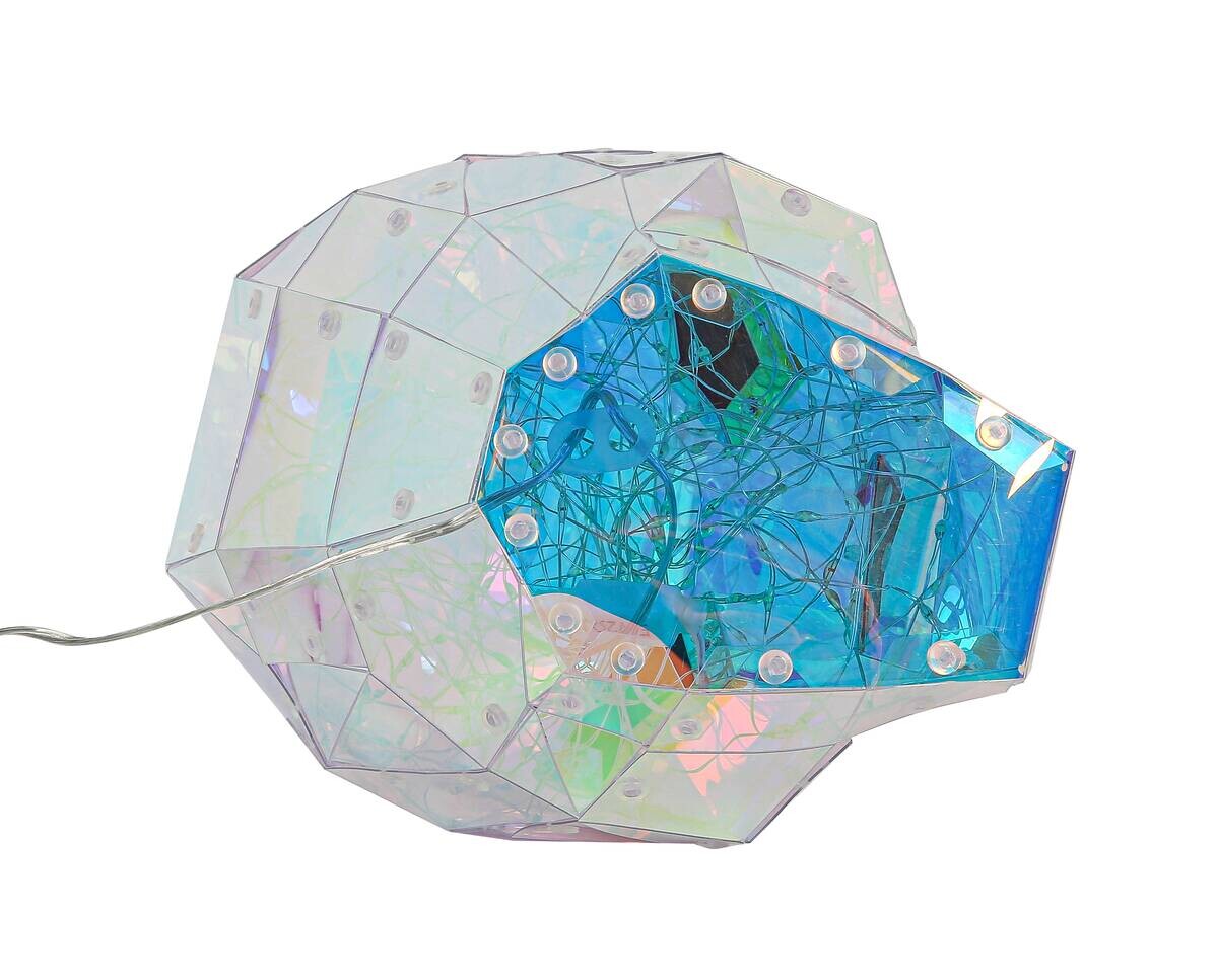 Nolo Tischleuchte Totenkopf transparent B/H/L: ca. 17x17x23 cm