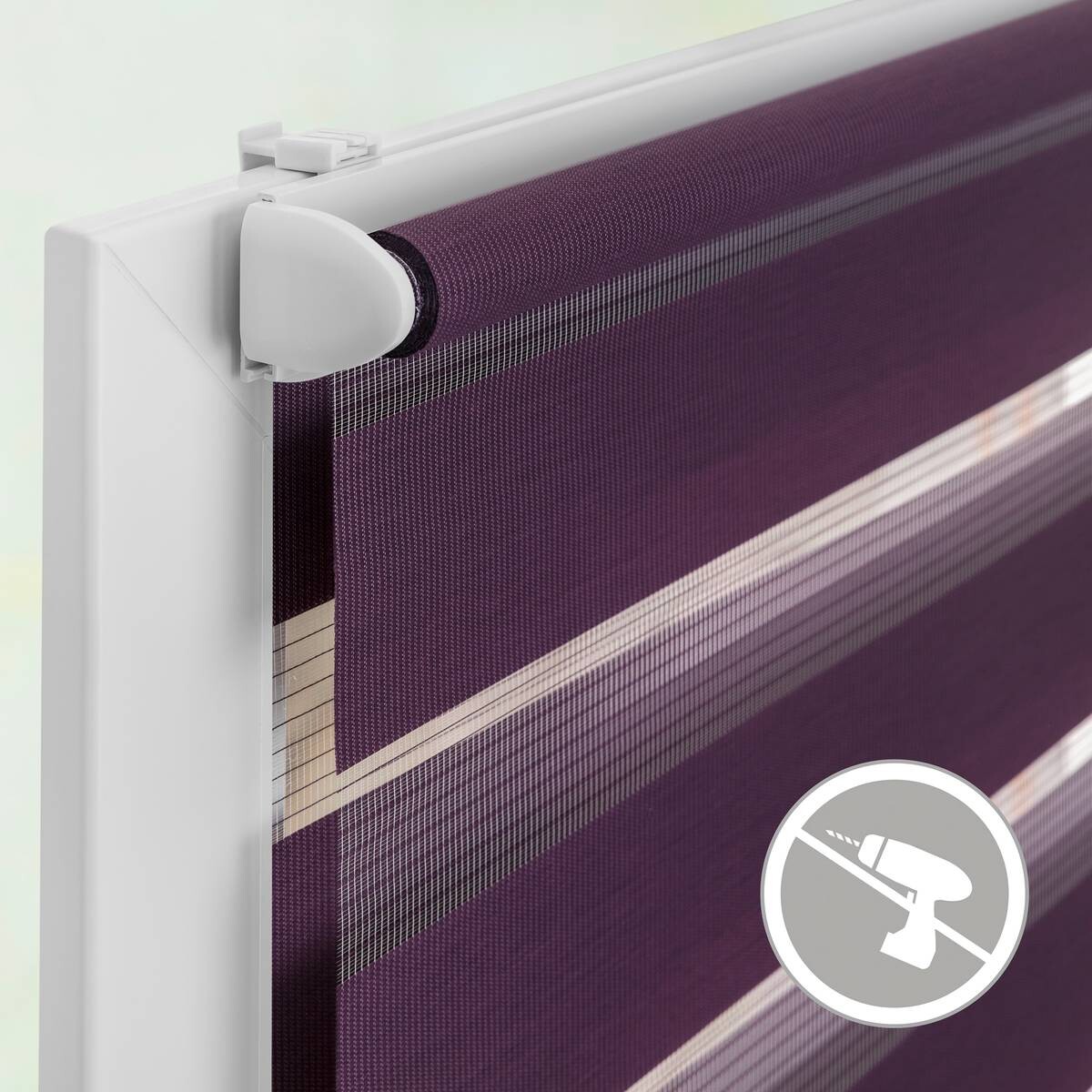 LICHTBLICK Doppelrollo Duo brombeer B/L: ca. 60x150 cm