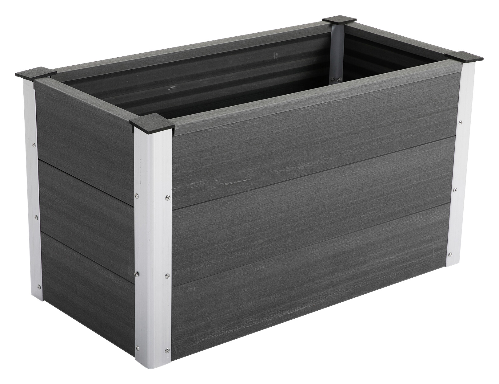 Outsunny Blumenkübel grau Kunststoff B/H/L: ca. 50x50x100 cm