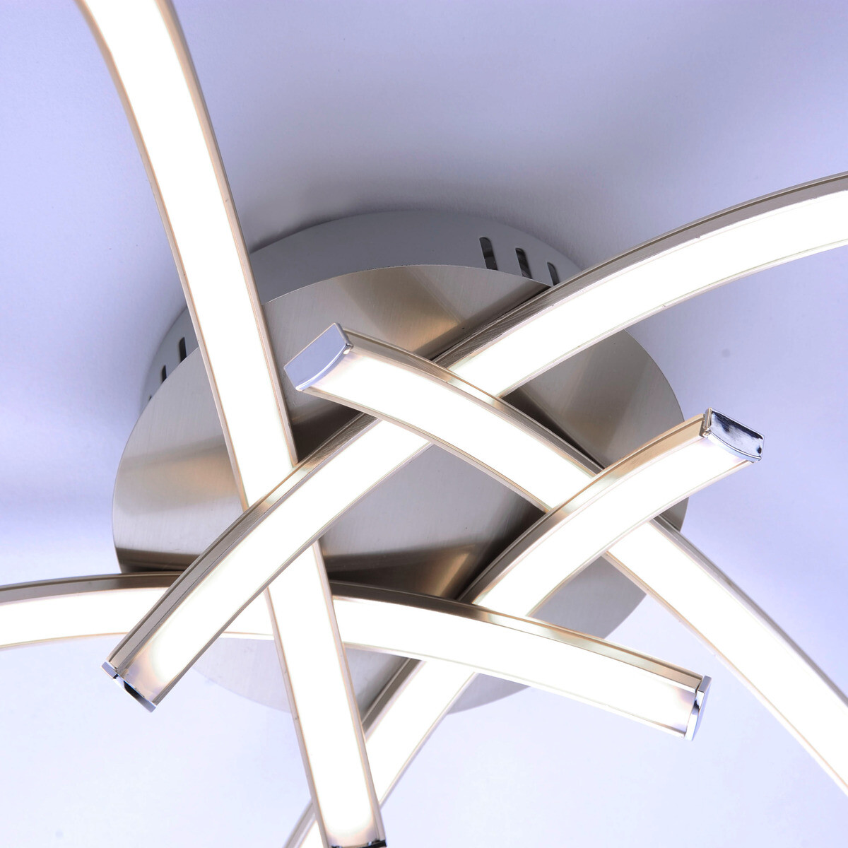 Just Light Deckenleuchte Valerie stahlfarbig Alu Eisen Kunststoff H/D: ca. 14x47 cm