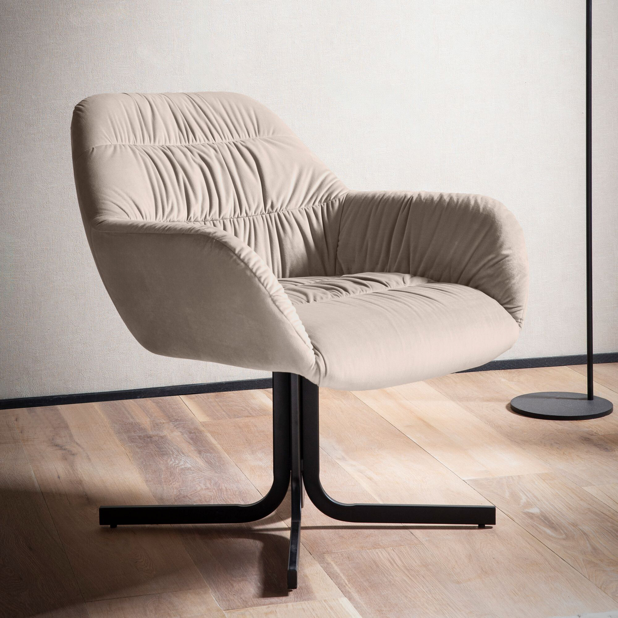 Wohnling Sessel beige Polyester